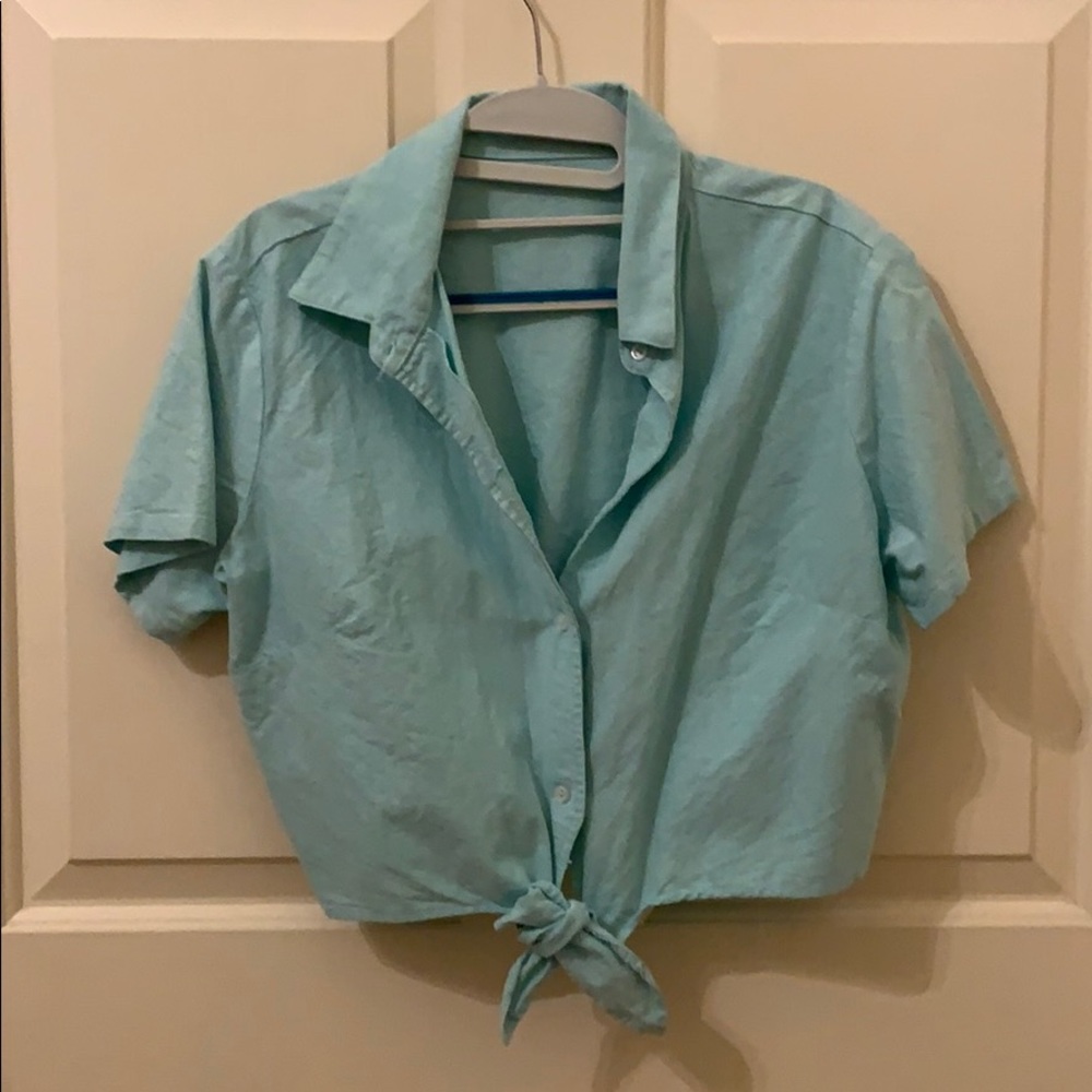 Light Blue Crop Top 🤍